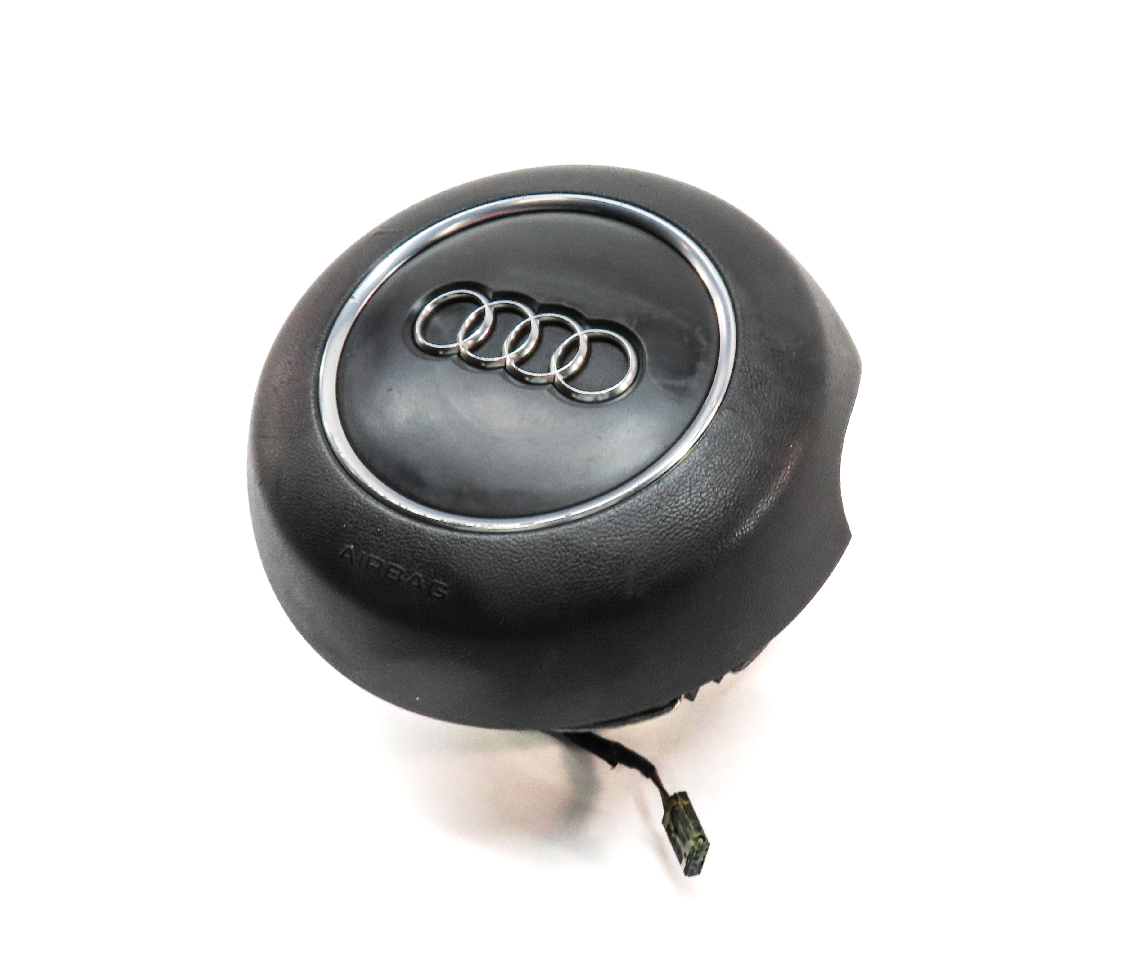 12-18 AUDI A6 A7 S6 S7 (C7 4G8) 3-SPOKE STEERING WHEEL AIRBAG AIR BAG (BLACK) — exact item pictured